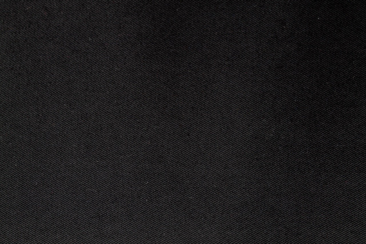 Tissu Gabardine Polycoton Rigide Uni Noir