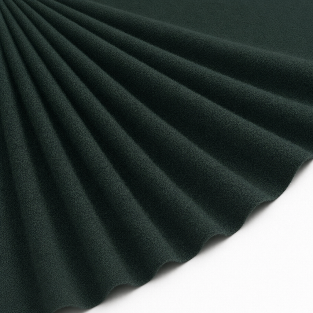 Tissu Lainage Cape Caban Vert Sapin