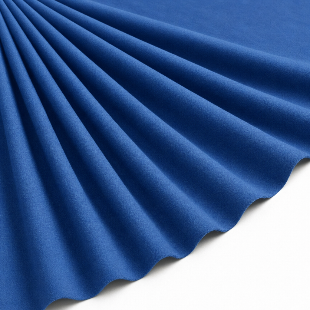 Tissu Lainage Extensible Manteau Bleu Roi