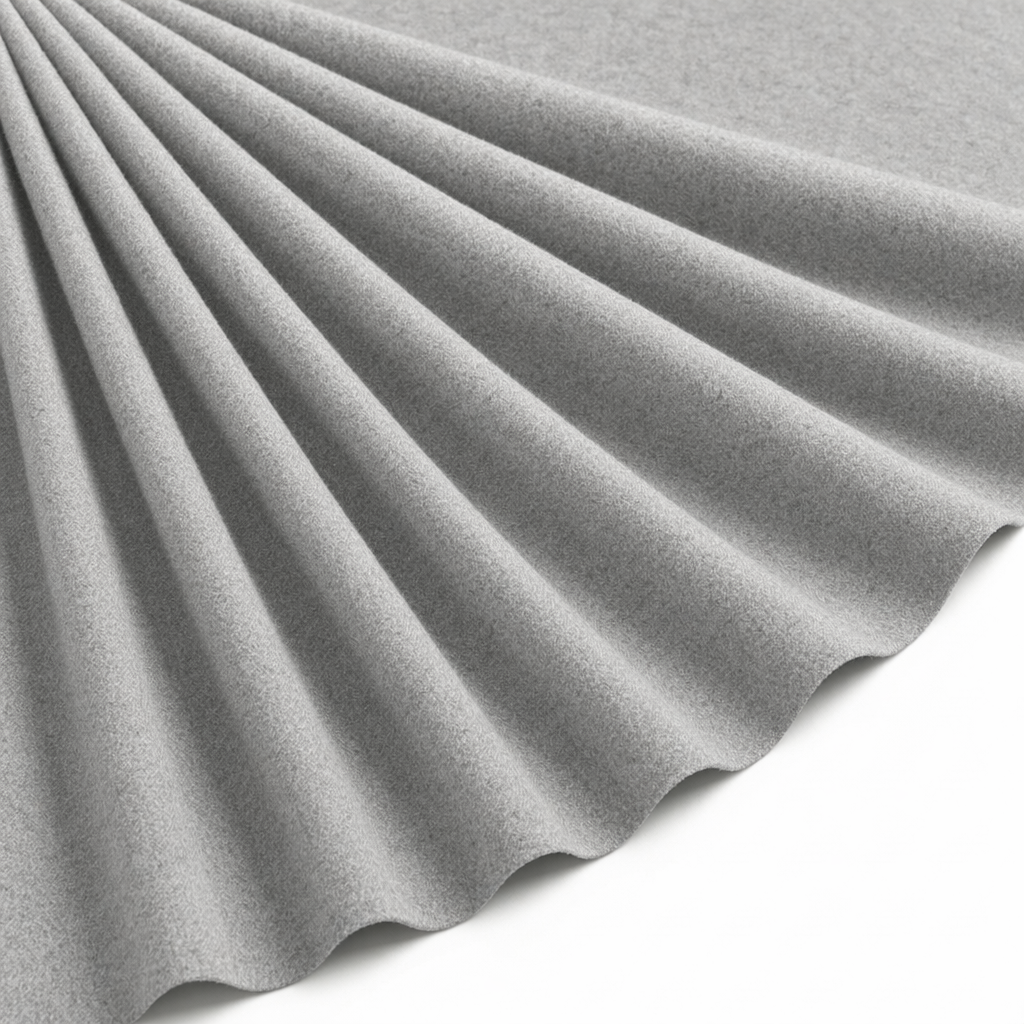 Tissu Lainage Extensible Manteau Chiné Gris clair