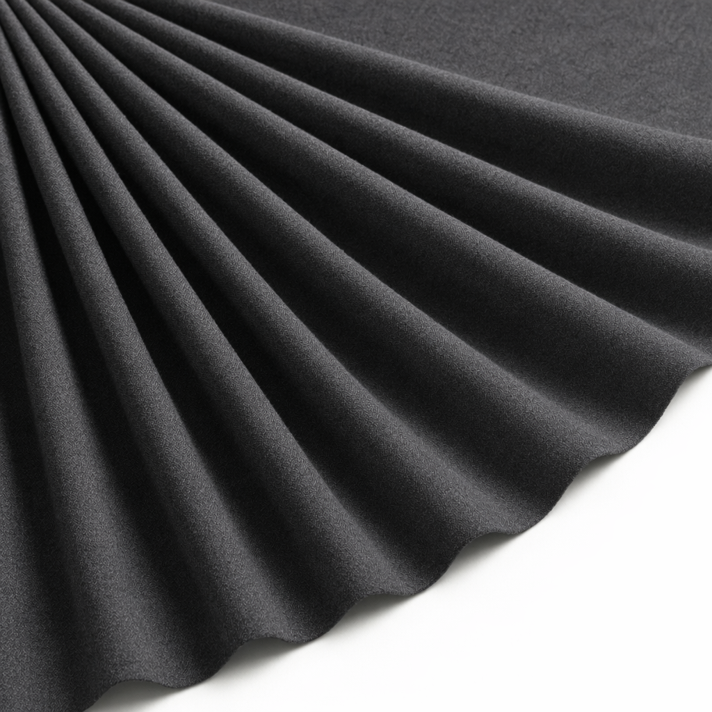 Tissu Lainage Extensible Manteau Chiné Gris foncé