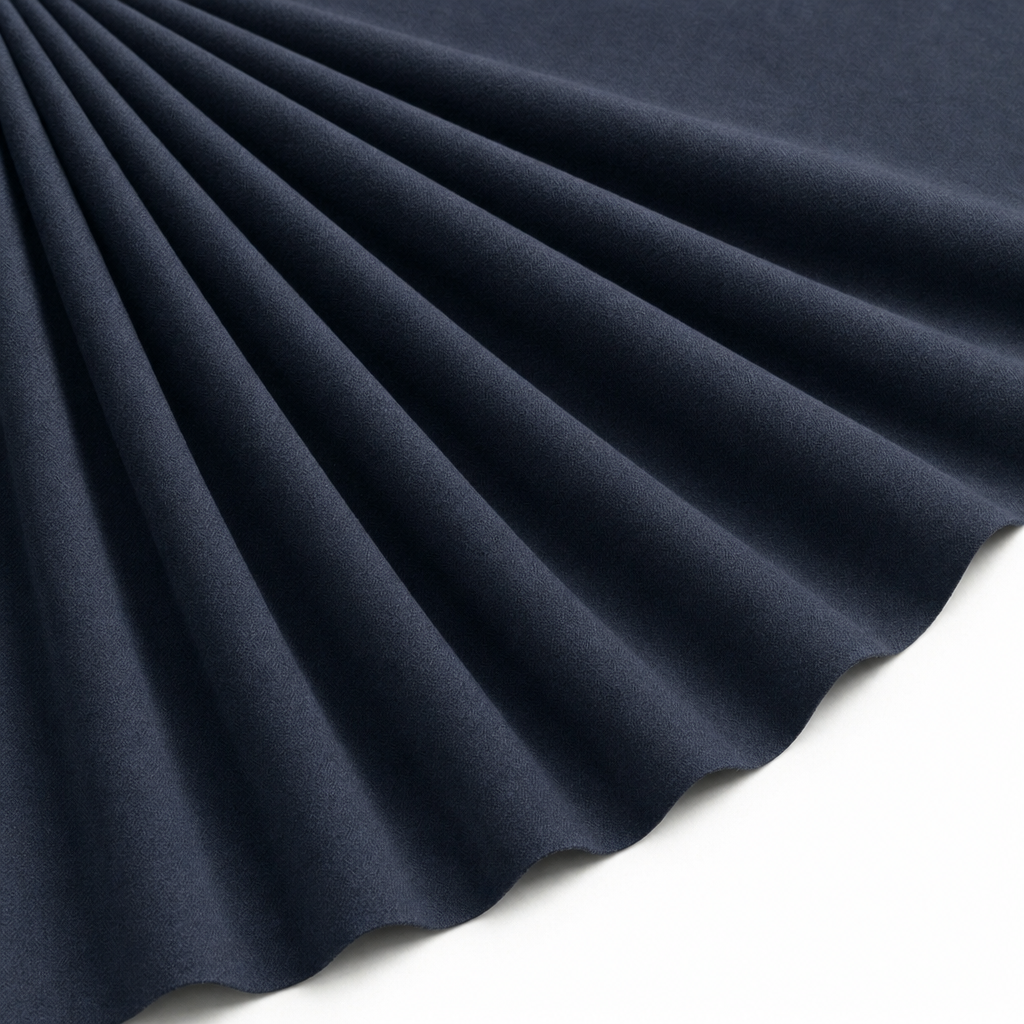 Tissu Lainage Extensible Manteau Marine