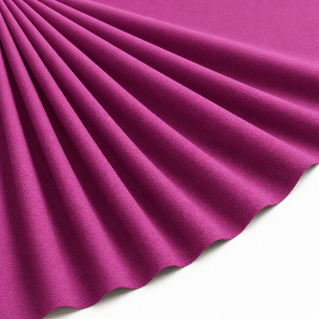 Tissu Lainage Extensible Manteau Rose Magenta