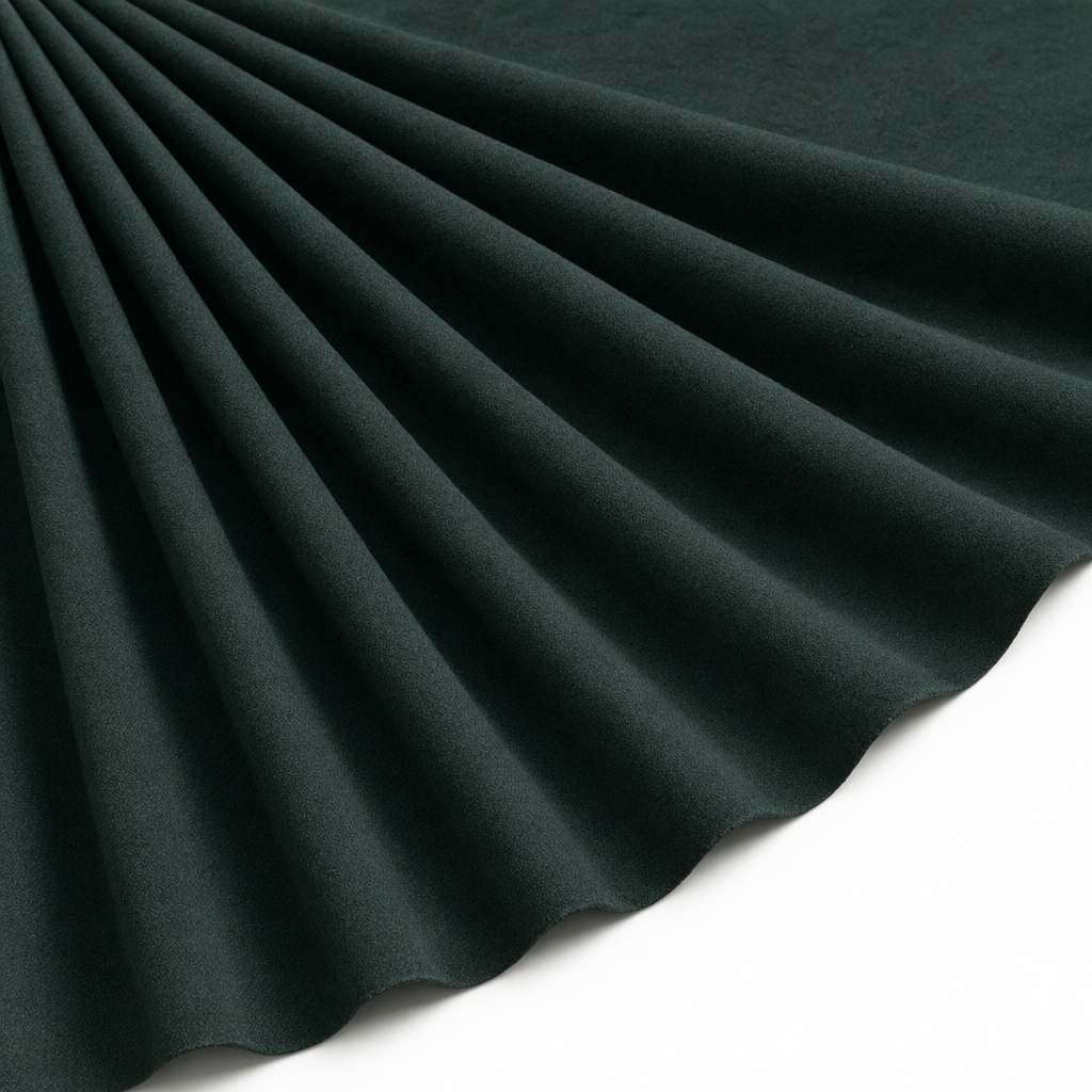 Tissu Lainage Extensible Manteau Vert Sapin