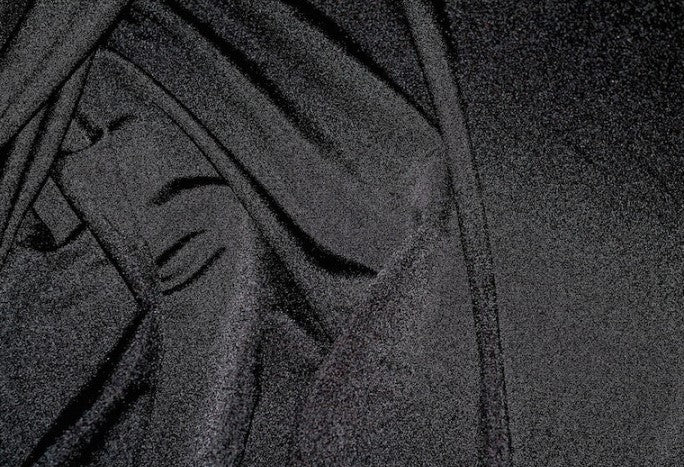 Tissu Lycra Brillant Uni Noir