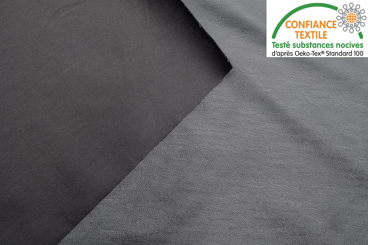 Tissu PUL Laminé Oeko-Tex Gris foncé