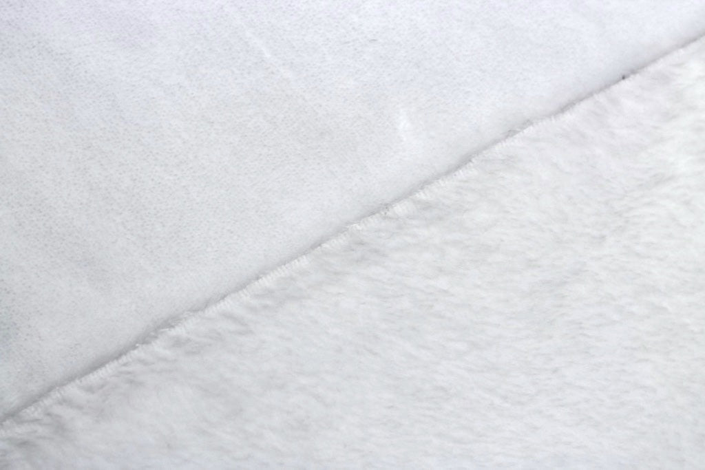 Tissu Polaire Douillette Douce Uni Blanc