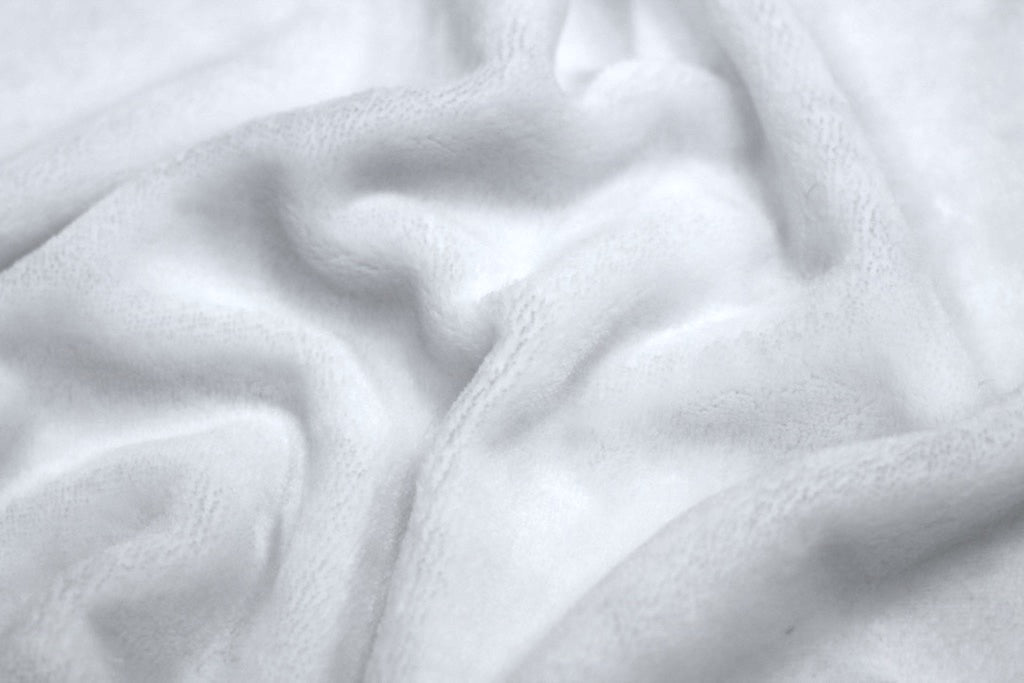 Tissu Polaire Douillette Douce Uni Blanc