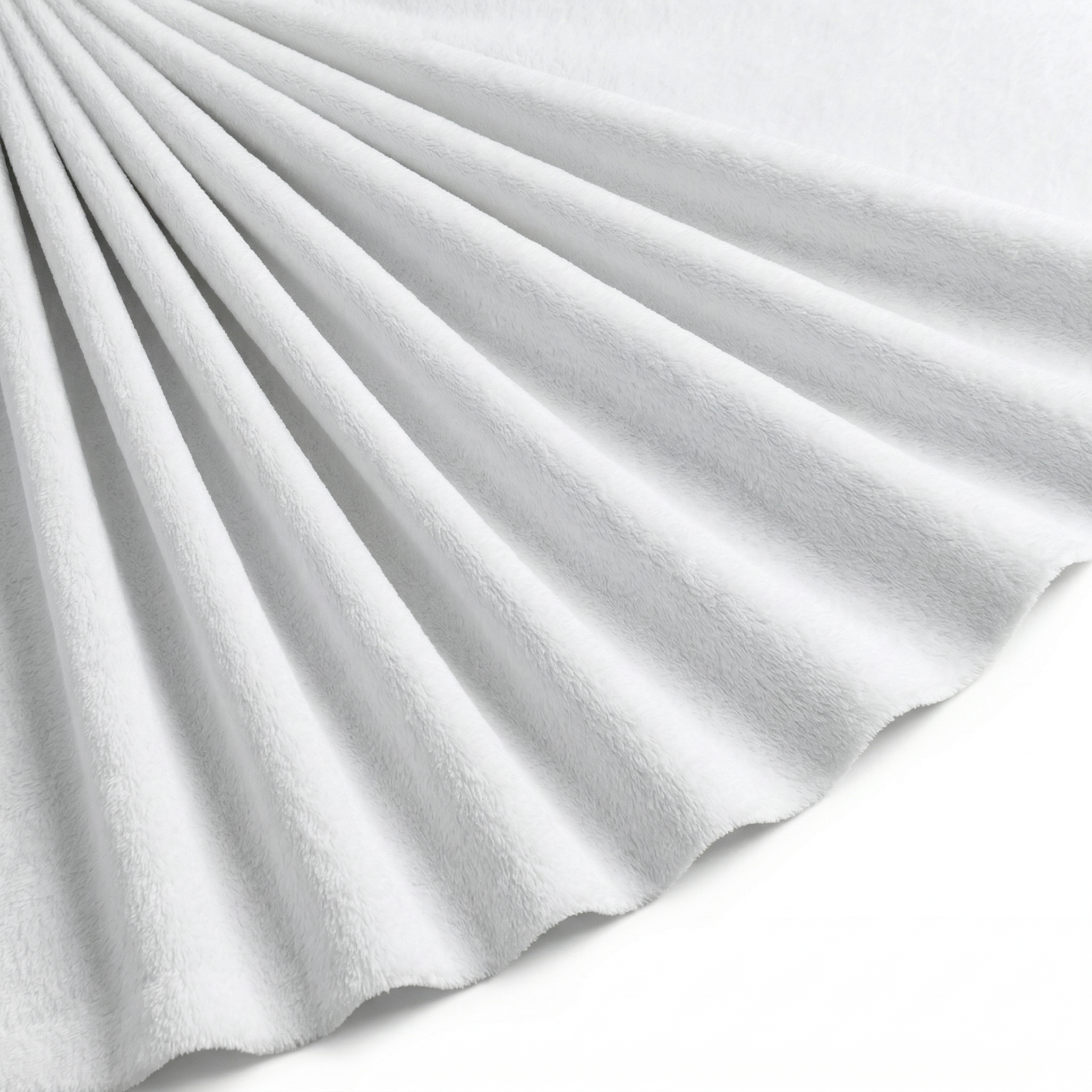 Tissu Polaire Douillette Douce Uni Blanc