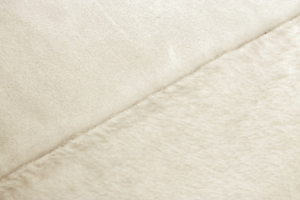 Tissu Polaire Douillette Douce Uni Blanc cassé
