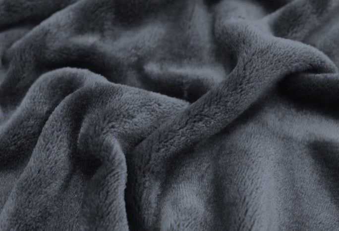 Tissu Polaire Douillette Douce Uni Gris Anthracite