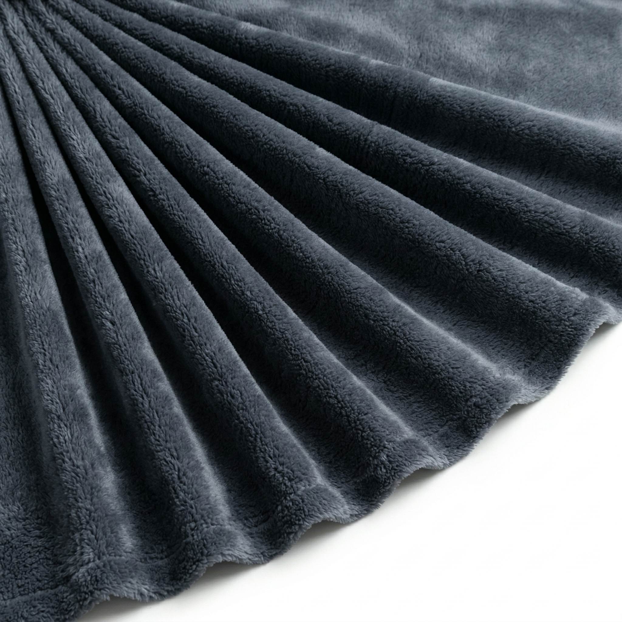 Tissu Polaire Douillette Douce Uni Gris Anthracite