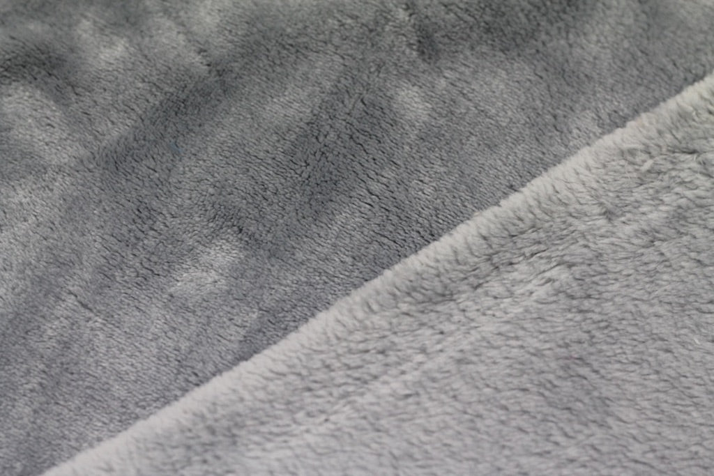 Tissu Polaire Douillette Douce Uni Gris Souris