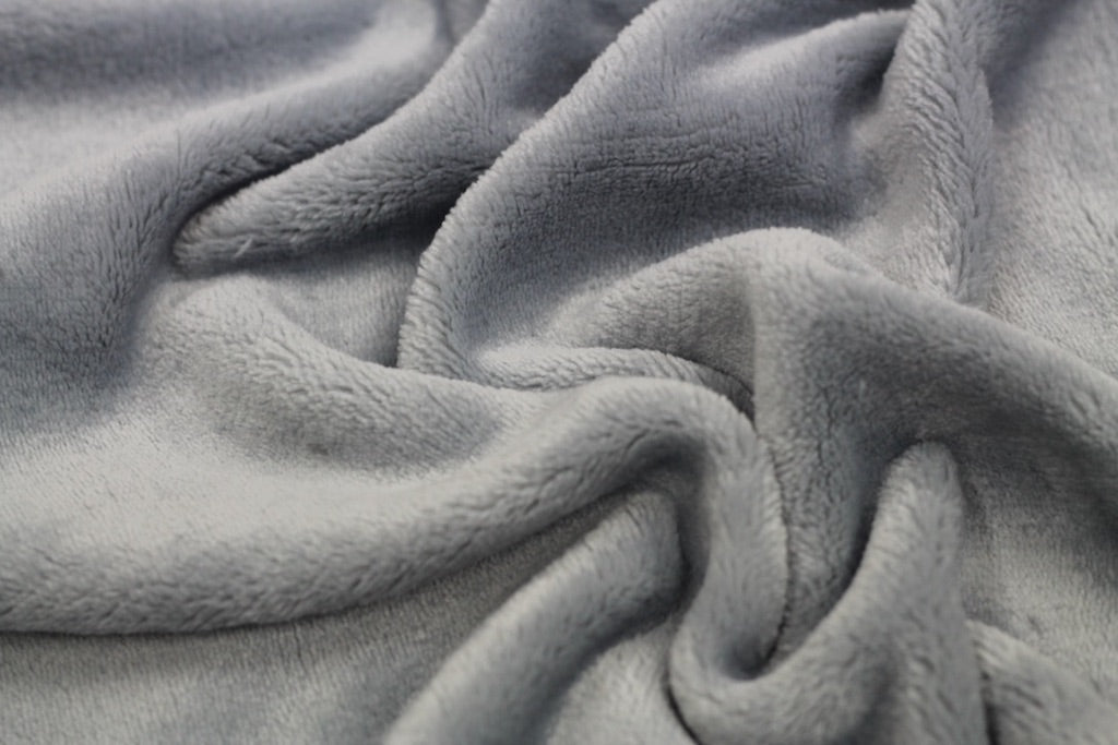Tissu Polaire Douillette Douce Uni Gris Souris