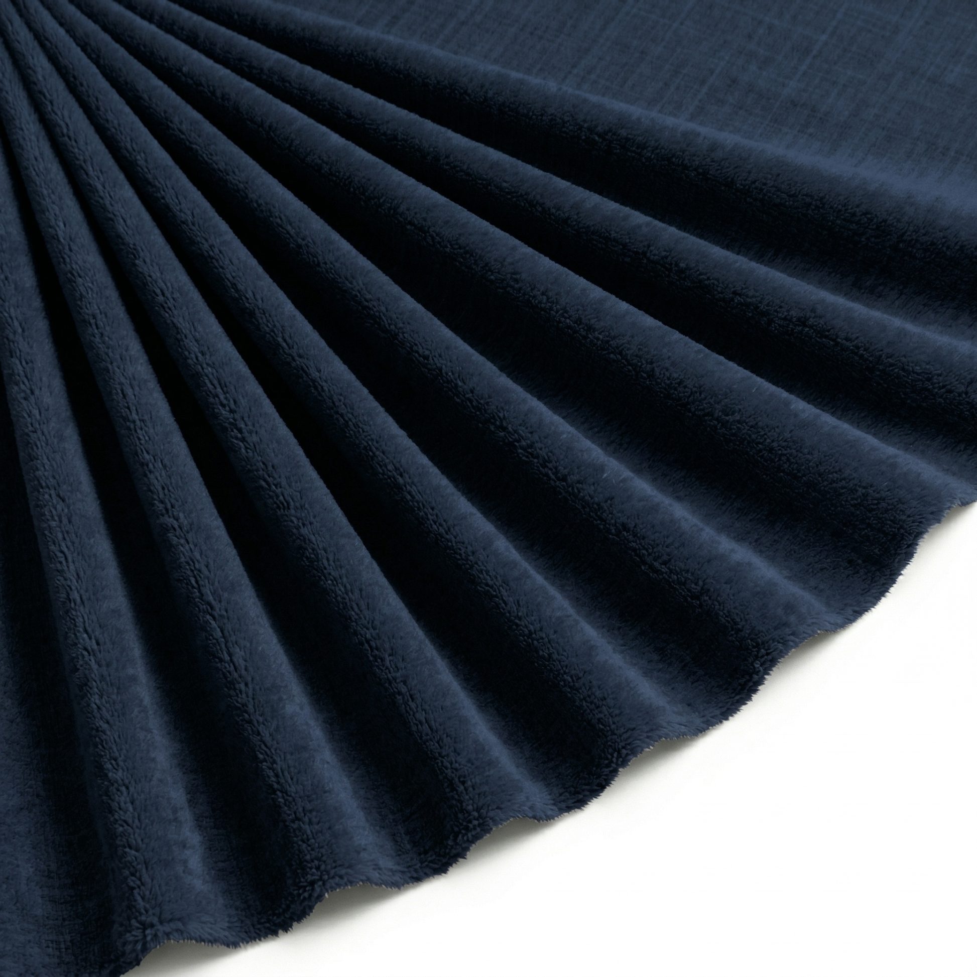 Tissu Polaire Douillette Douce Uni Marine