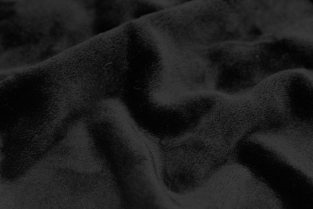 Tissu Polaire Douillette Douce Uni Noir