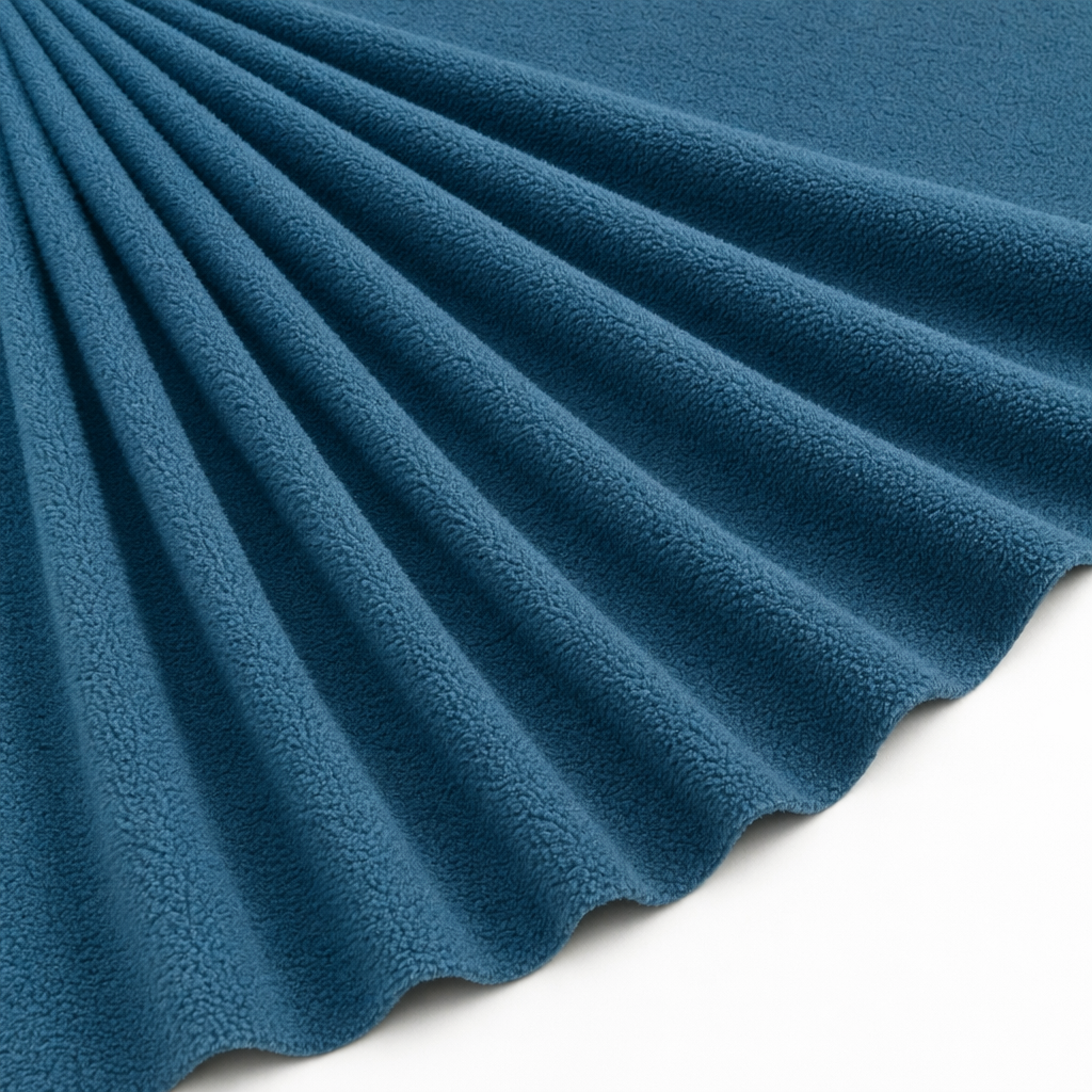 Tissu Polaire Unie Bleu Canard