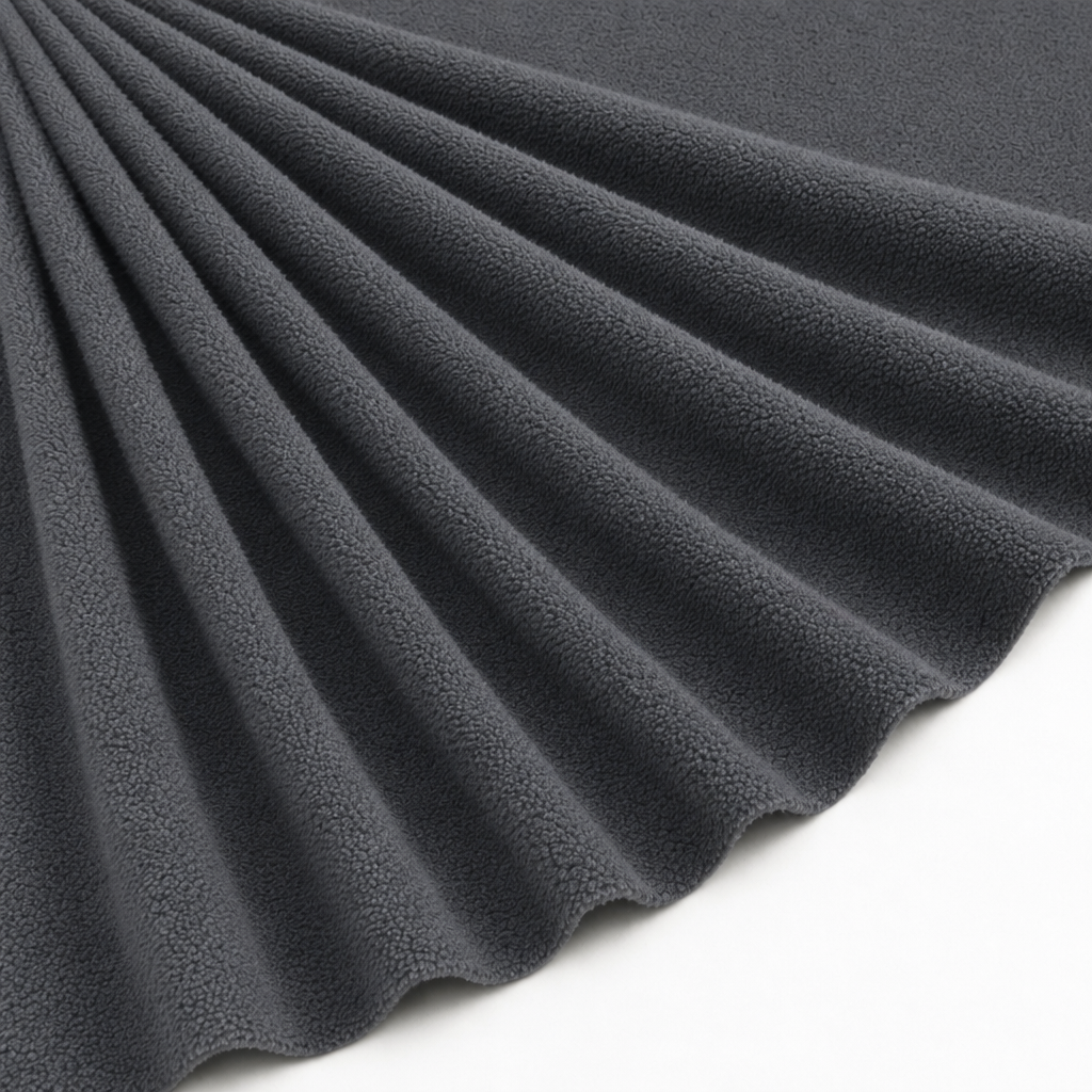 Tissu Polaire Unie Gris foncé