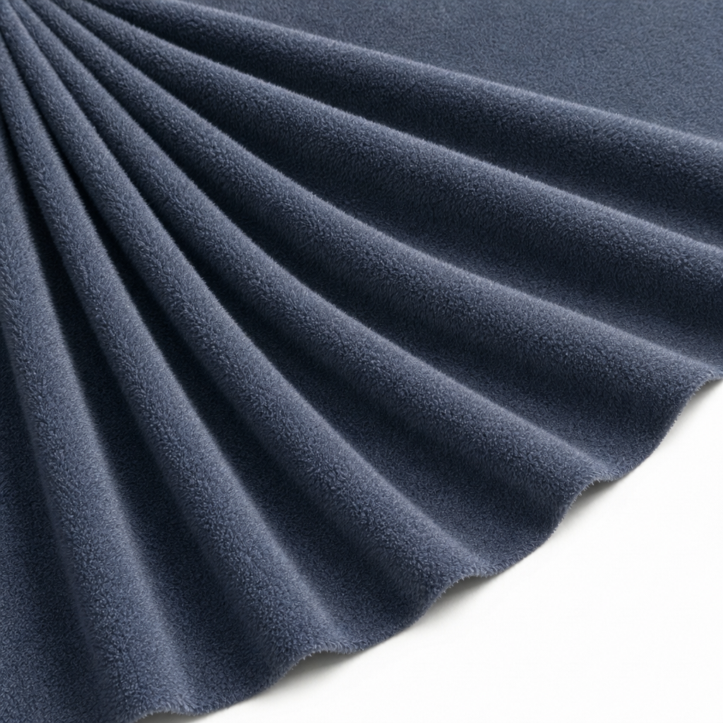 Tissu Polaire Unie Marine