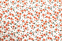 Tissu Popeline de Viscose Imprimé Fleur Délphine Corail