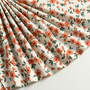 Tissu Popeline de Viscose Imprimé Fleur Délphine Corail
