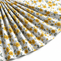 Tissu Popeline de Viscose Imprimé Fleur Délphine Moutarde