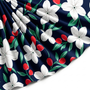 Tissu Popeline de Viscose Imprimé Fleur Évy Marine