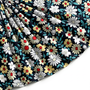 Tissu Popeline de Viscose Imprimé Fleur Hélio Marine