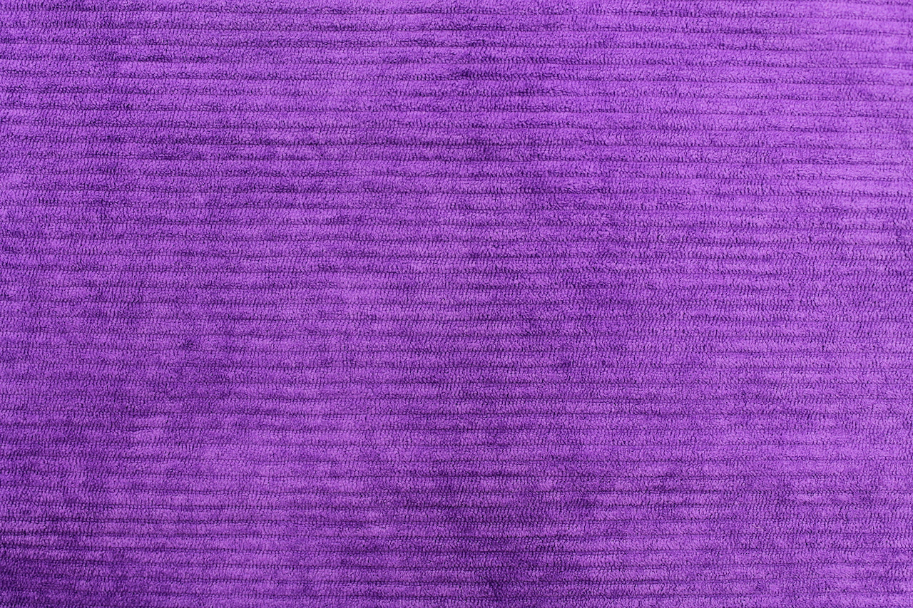 Tissu Velours Maille Côtelé Violet