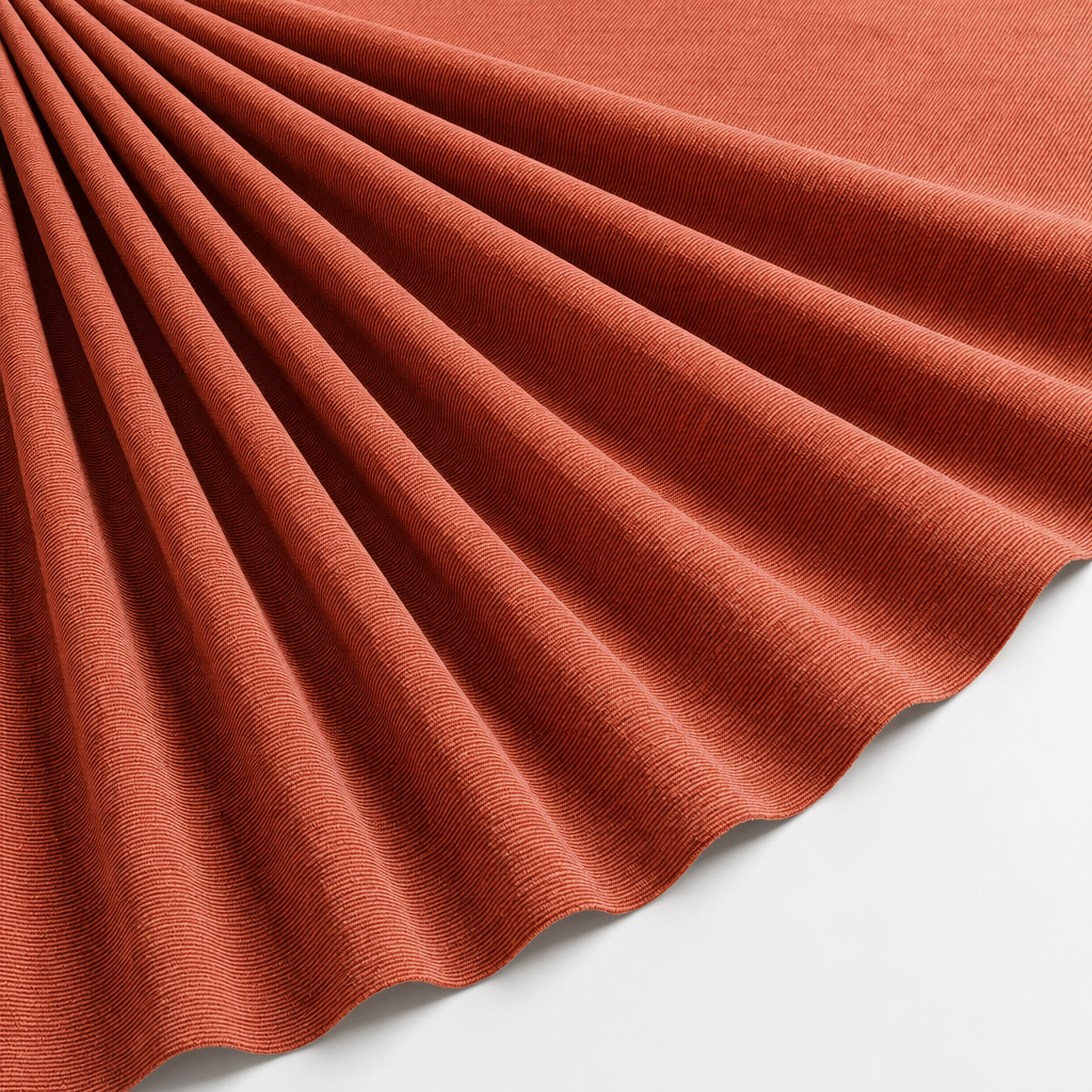 Tissu Velours côtes fines Uni Terracotta