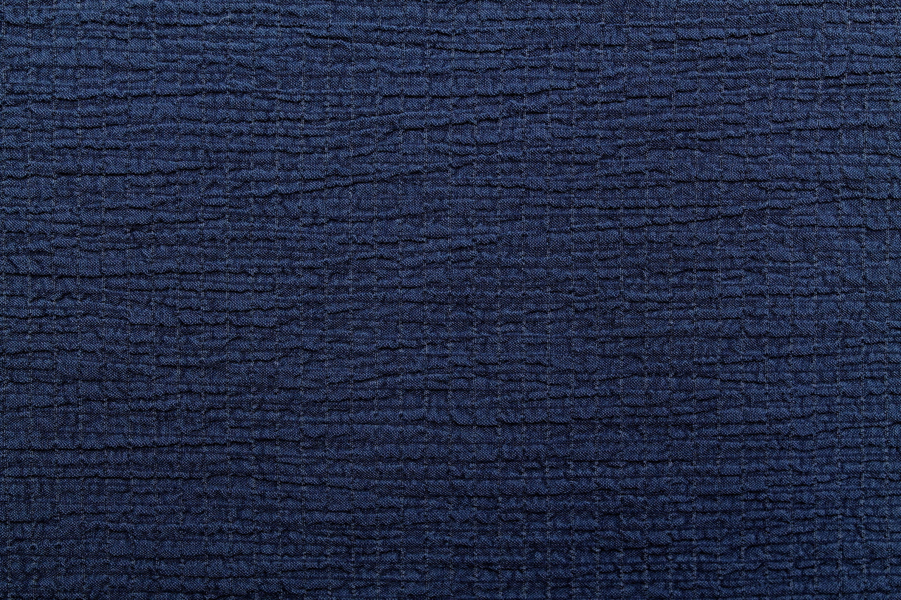Tissu Viscose Gaufrée Unie Marine