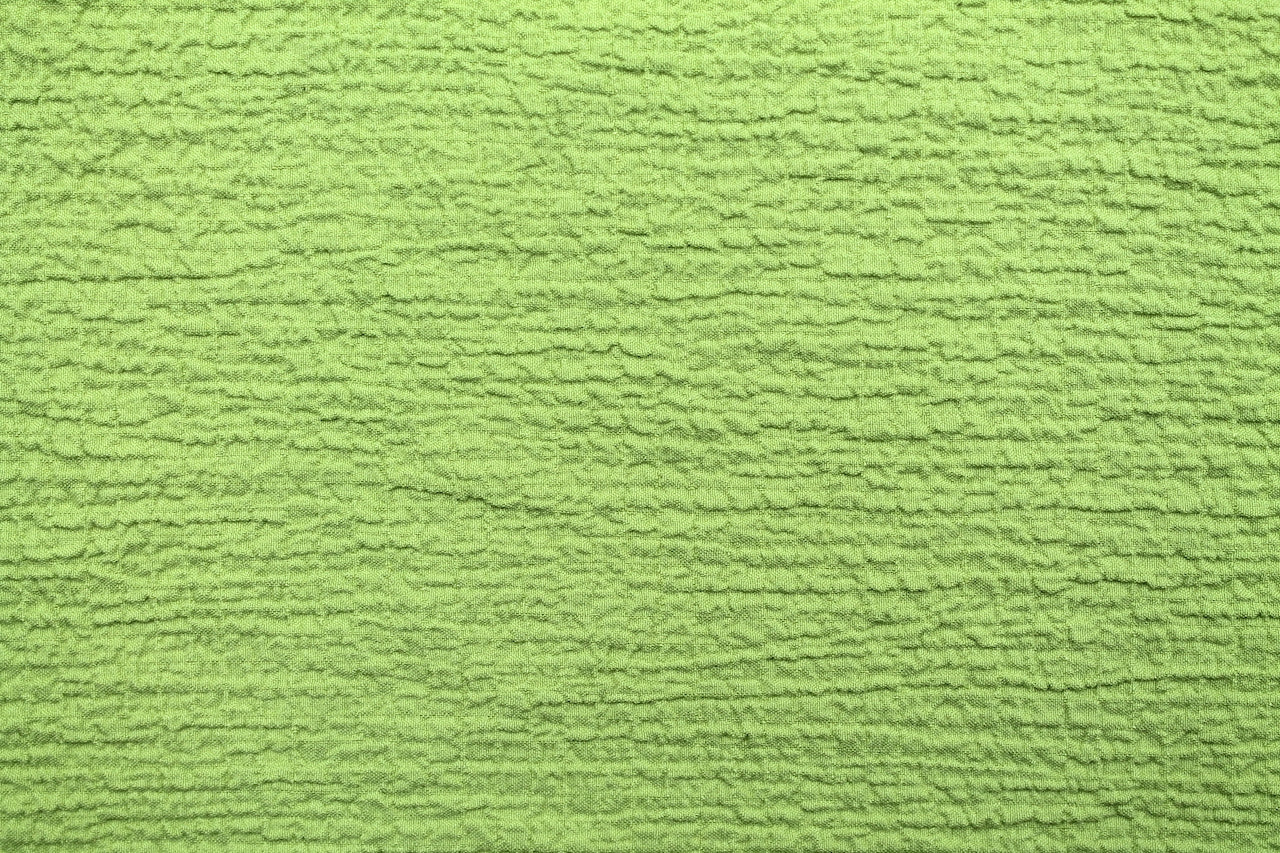 Tissu Viscose Gaufrée Unie Vert Anis