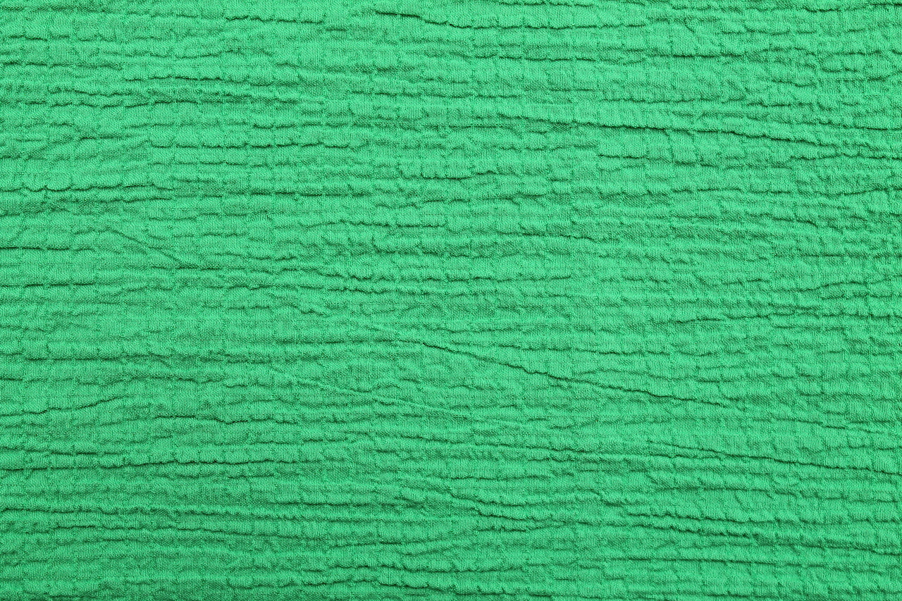 Tissu Viscose Gaufrée Unie Vert pomme