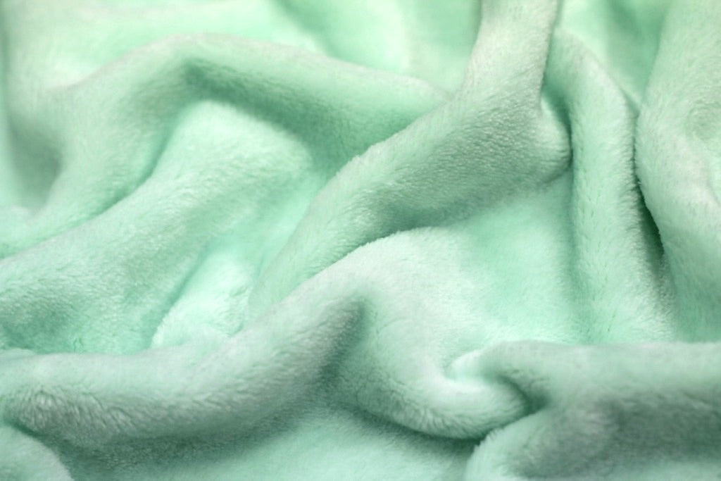 Tissu Polaire Douillette Douce Uni Vert Menthe