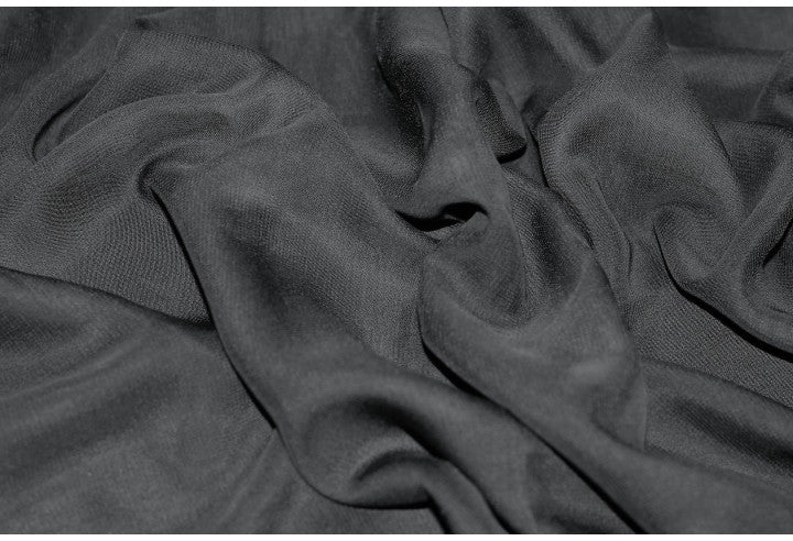 Tissu Mousseline Unie Noir