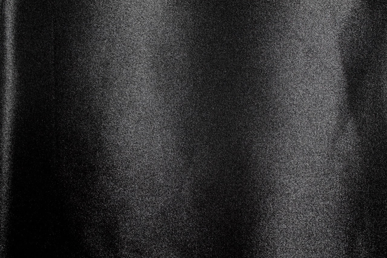 Tissu Satin Duchesse Rigide Uni Noir